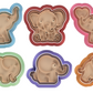 Elephant  Cookie Cutter and Embosser Stamp animals