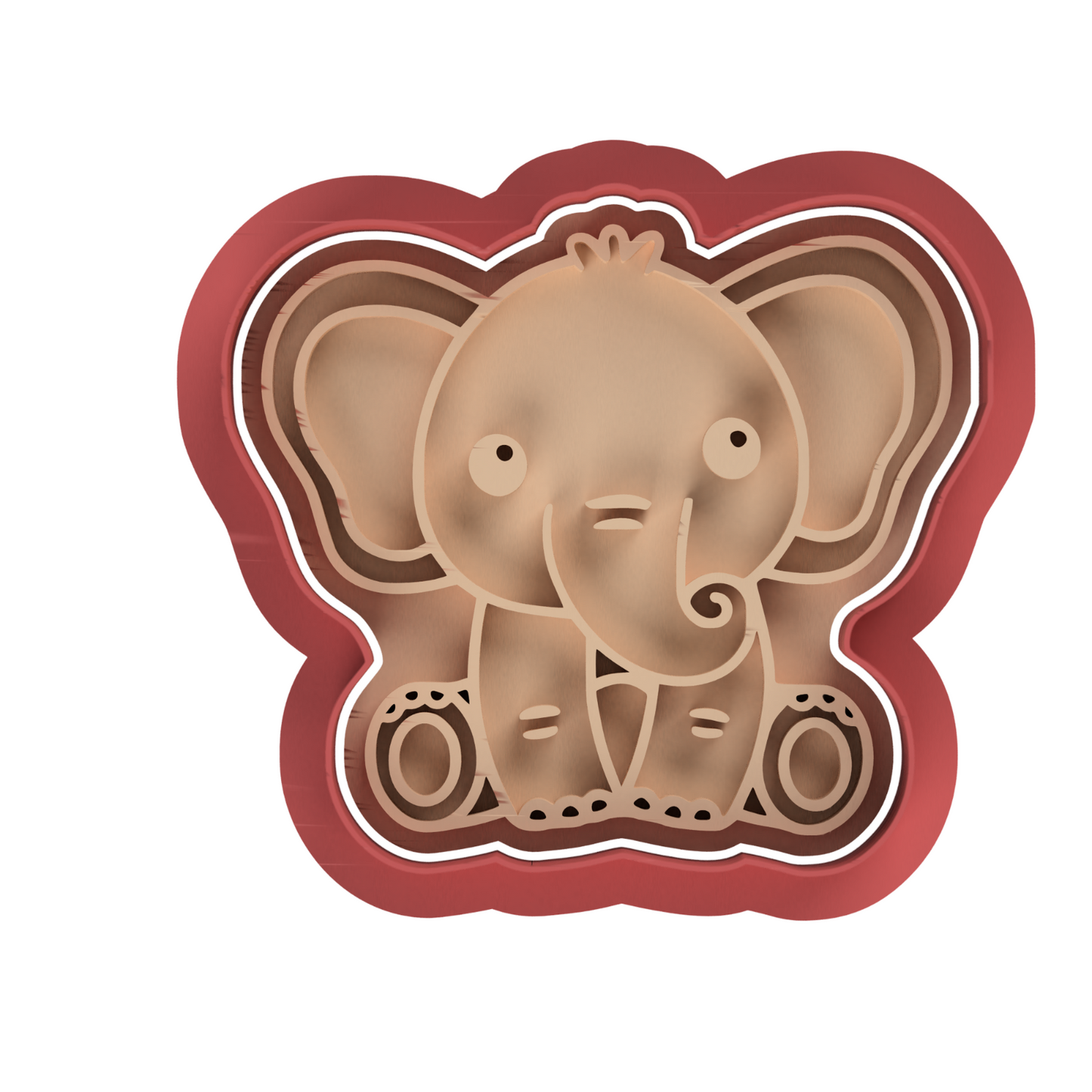 Elephant  Cookie Cutter and Embosser Stamp animals