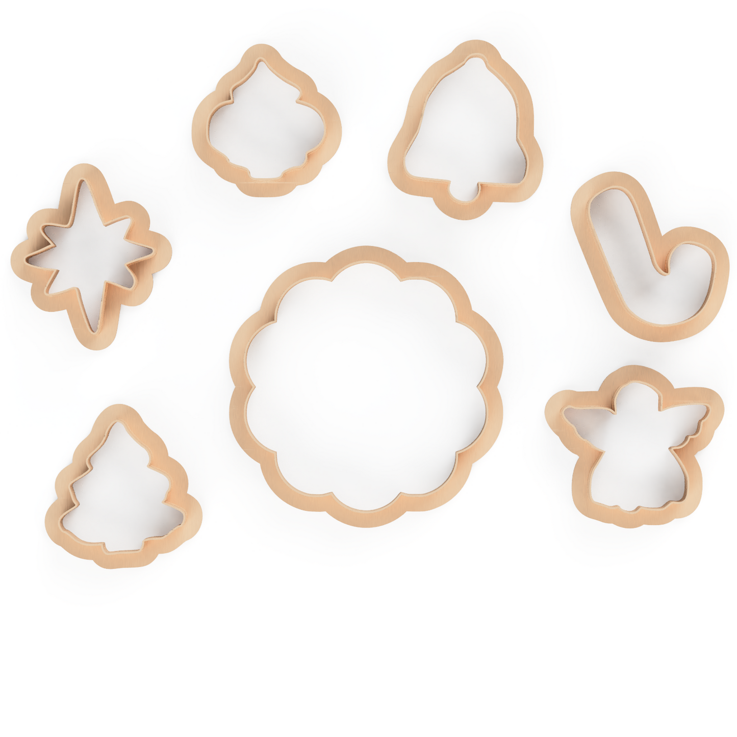 7pcs Christmas Cookie Biscuit Fondant Cutters Baking Cake Fondant Mold Kit