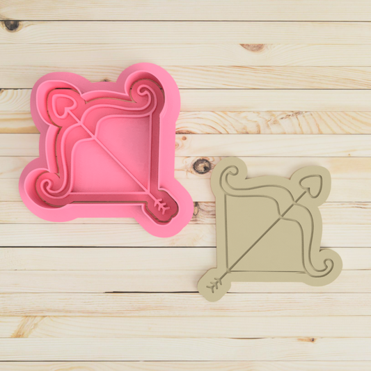 Cupid's Bow Cookie Cutter and Embosser Stamp Set for Valentine's Day