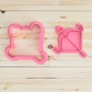 Cupid's Bow Cookie Cutter and Embosser Stamp Set for Valentine's Day