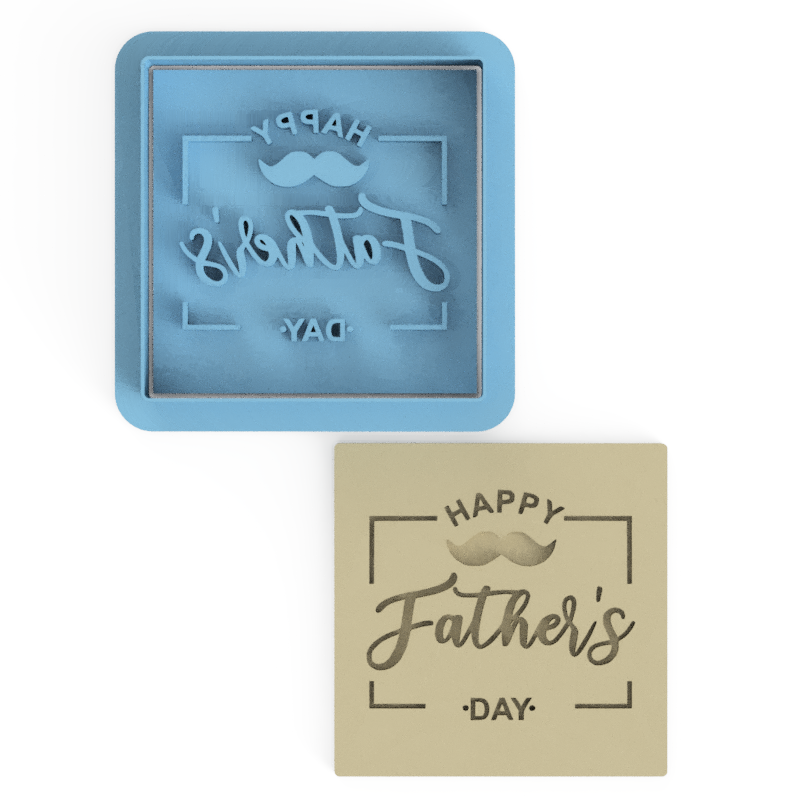 Happy Father's Day Cookie Cutter & Embosser Stamp