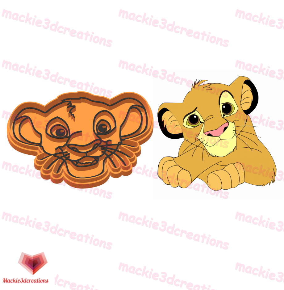 Savanna King Cookie Cutter & Embosser Stamps Set Kids TV Movie Gaming