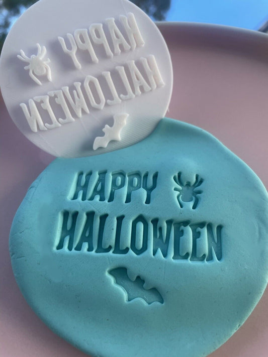 Happy Halloween Cookie Cutter & Embosser Stamp V1