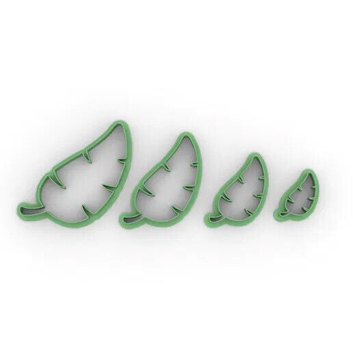 Leaf set of 4 leaves Cookie Cutters Biscuit Fondant Cutter Embosser