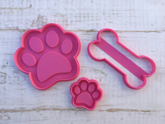 Paw & Bone  Cookie Cutter And Embosser Stamp Animals