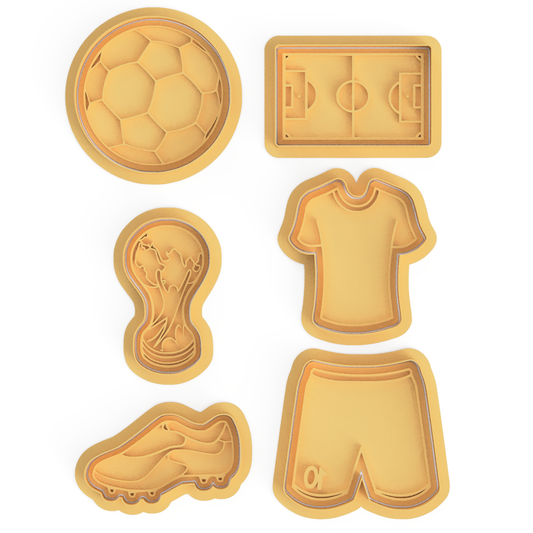 Soccer FIFA Cookie Cutter & Embosser Stamps Set Sports