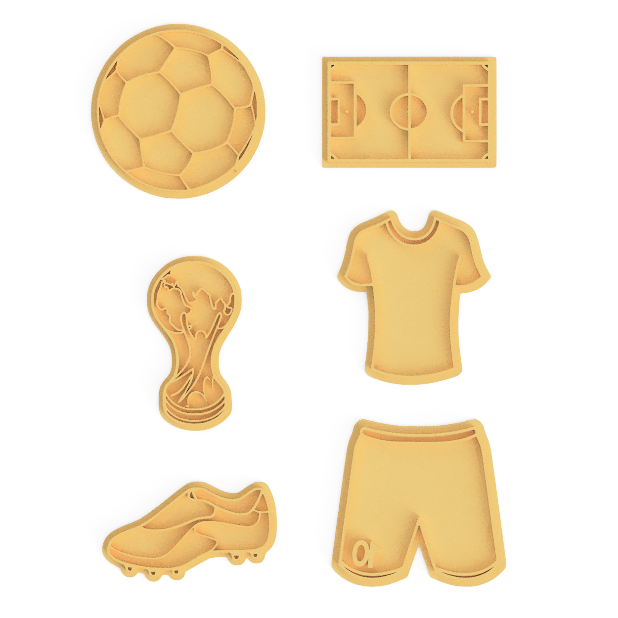 Soccer FIFA Cookie Cutter & Embosser Stamps Set Sports