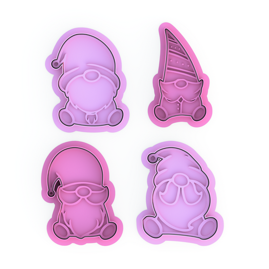 Christmas Gnomes Cookie Cutter & Stamp Embosser