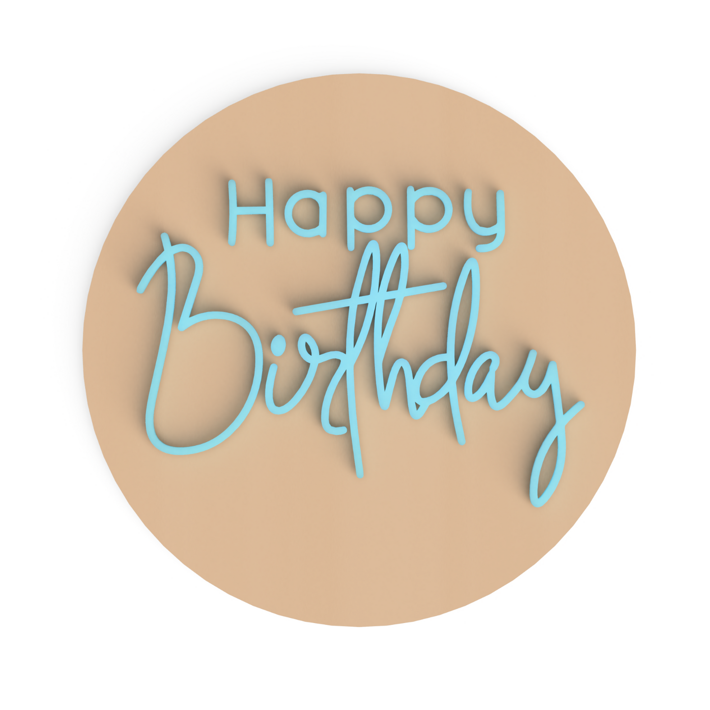 Happy Birthday Cookie Cutter & Embosser Stamp  Style 3