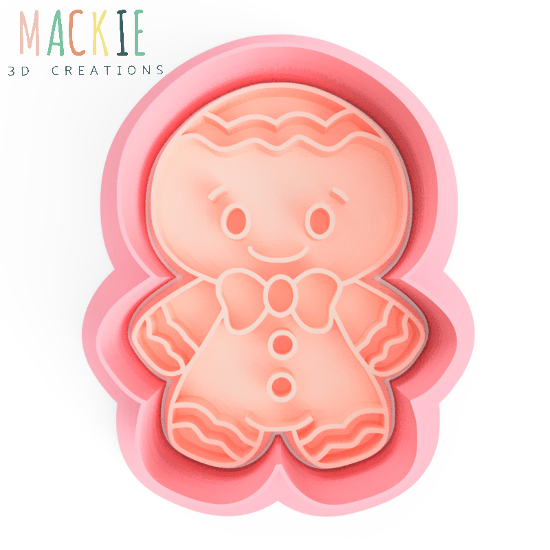 Christmas Gingerbread Man Cookie Cutter & Stamp Embosser