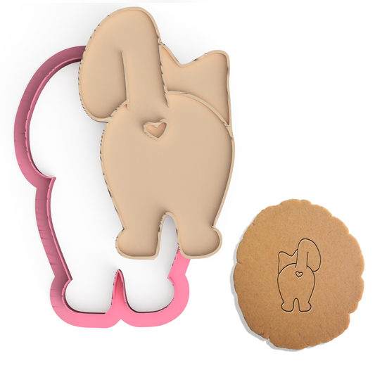 🙀 Kitty Cat Butt Cookie Biscuit Fondant Cutter Embosser