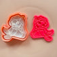 Mermaid Princess Cookie Cutter & Embosser Stamps Set Kids TV Movie Gaming