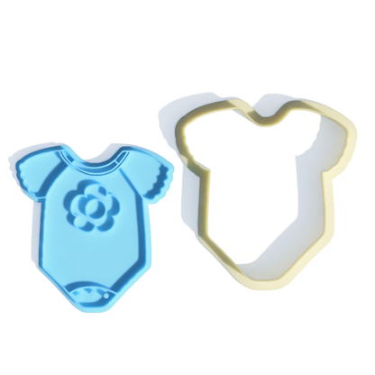 Baby Shower Bodysuits Cookie Cutter & Embossers Stamps Set