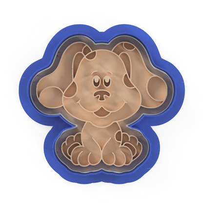 Blue Puppy Cookie Cutter and Embosser Stamp Kids TV