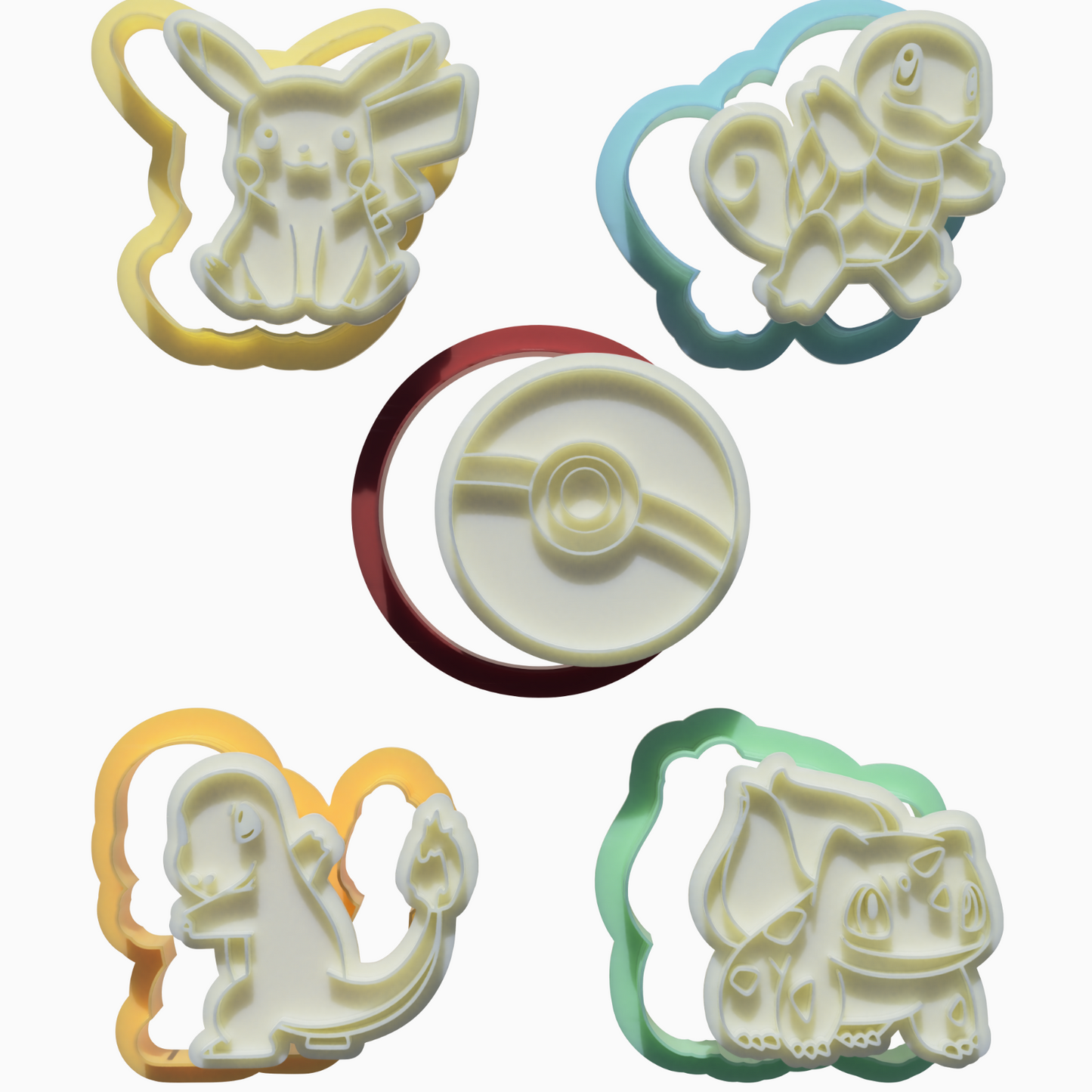 Pocket Monsters Cookie Cutter & Embosser Stamps Set