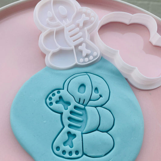 Halloween Gingerbread Skeleton Cookie Cutter  & Stamp