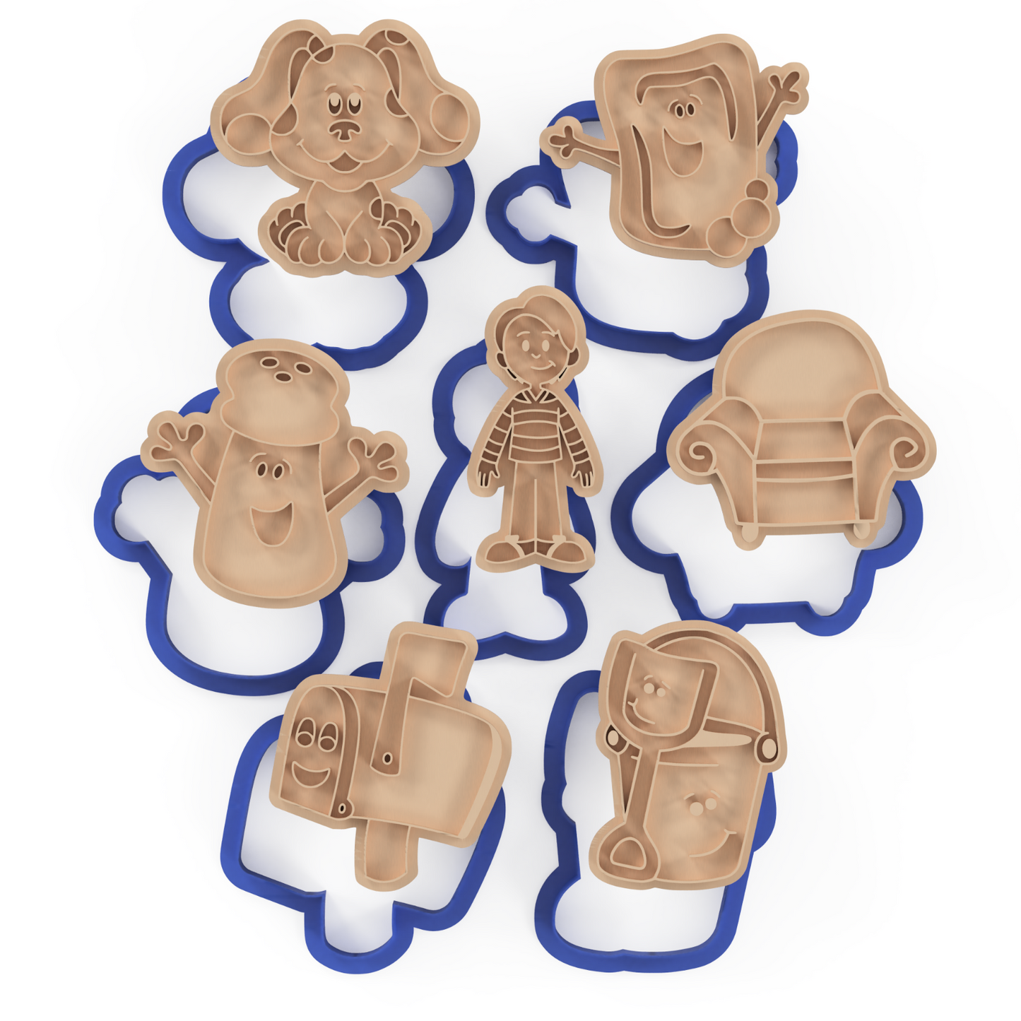 Blue Puppy Cookie Cutter and Embosser Stamp Kids TV