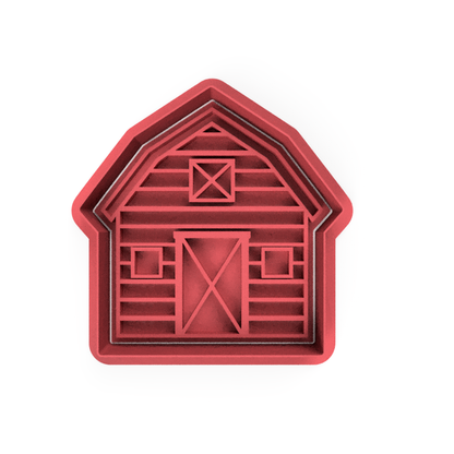 Farm Animals Barn Cookie Cutter and Embosser Stamp Set