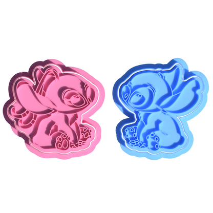 Alien Duo Cookie Cutter & Embosser Stamps Set Kids TV Movie