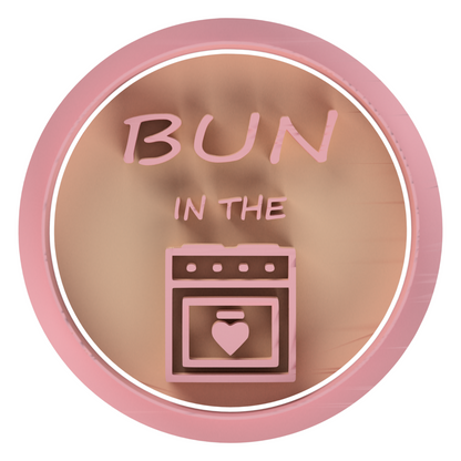 Bun in The Oven Cookie Cutter and Embosser Stamp Baby