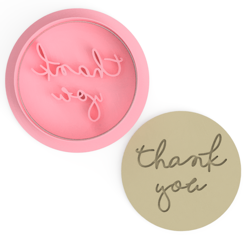 Thank You Cookie Cutter & Embosser Stamp  Appreciation