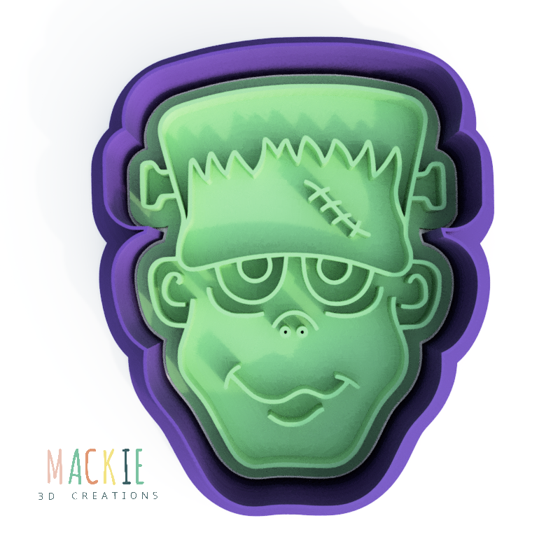 Halloween Frankenstein Cookie Cutter and Embosser Stamp Set