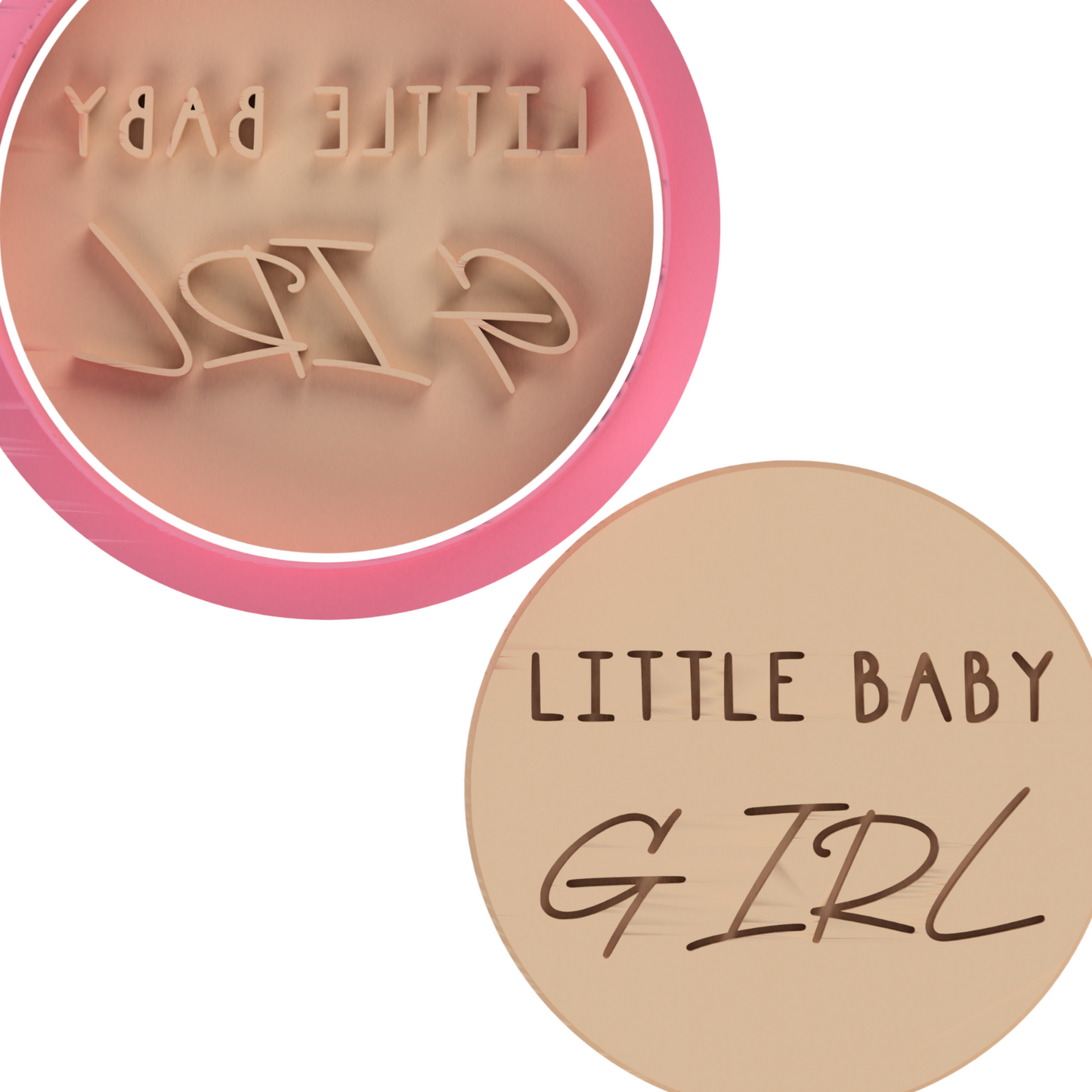 Little Baby Girl  Cookie Cutter & Embosser Stamps Set