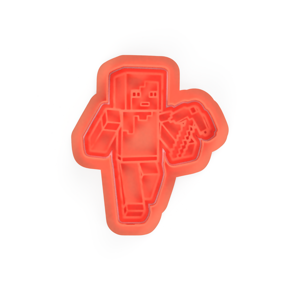 Minecraft World Cookie Cutter & Embosser Stamps Set Kids TV Movie Gami ...