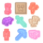 Minecraft World Cookie Cutter & Embosser Stamps Set Kids TV Movie Gaming