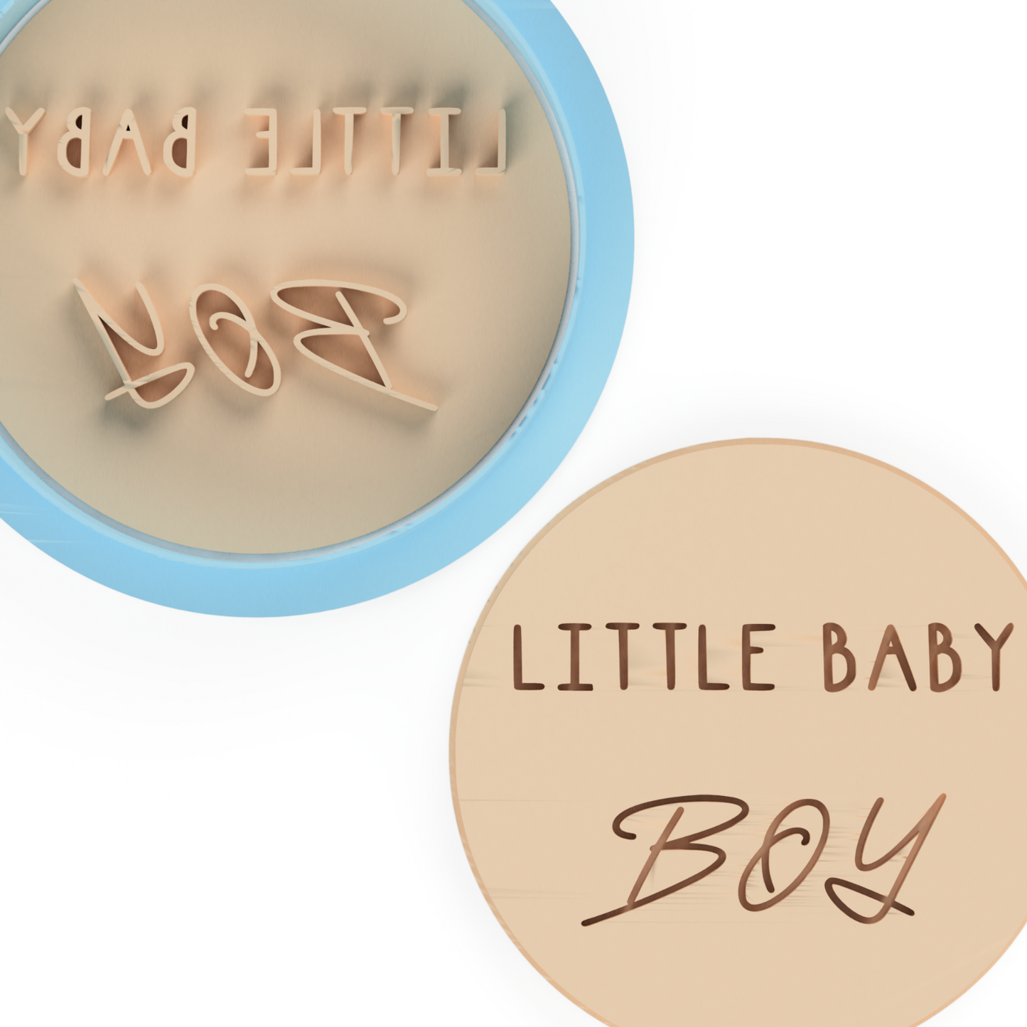 Little Baby Boy  Cookie Cutter & Embosser Stamps Set