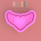 Heart wings Cookie Cutter and Embosser Stamp Set Valentine's Day