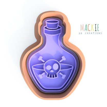 Halloween Elixirs: Poison Bottle Cookie Cutter and Embosser Stamp Set