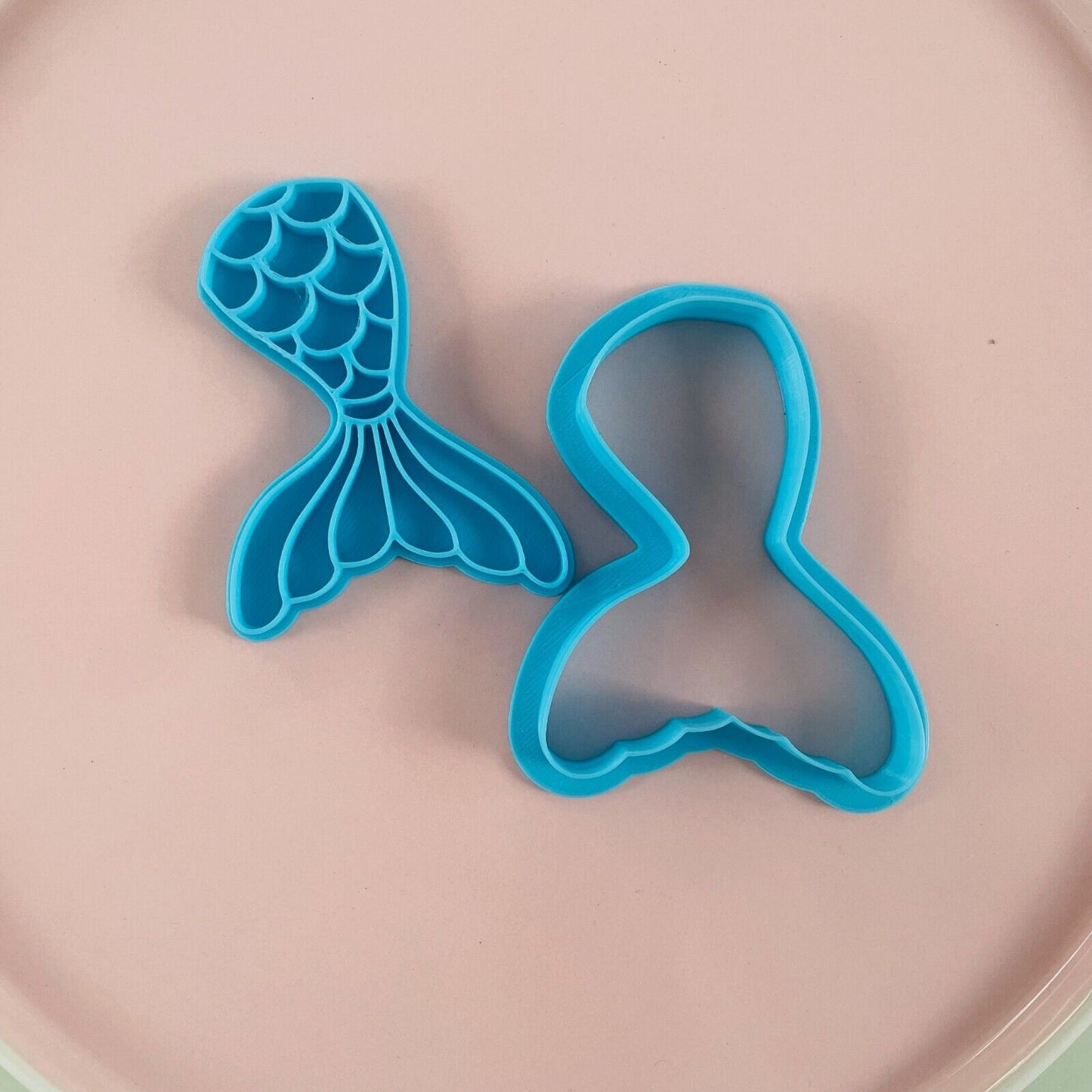 Mermaid Tail Set Clam Shell Cookie Cutter & Embosser Stamps Set Fantasy