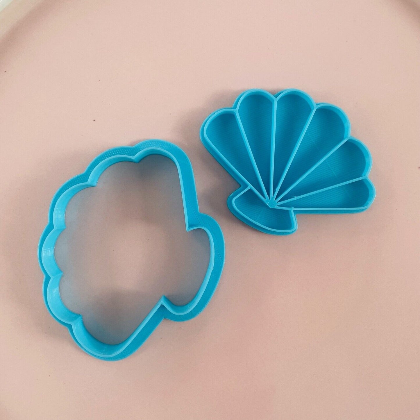 Mermaid Tail Set Clam Shell Cookie Cutter & Embosser Stamps Set Fantasy