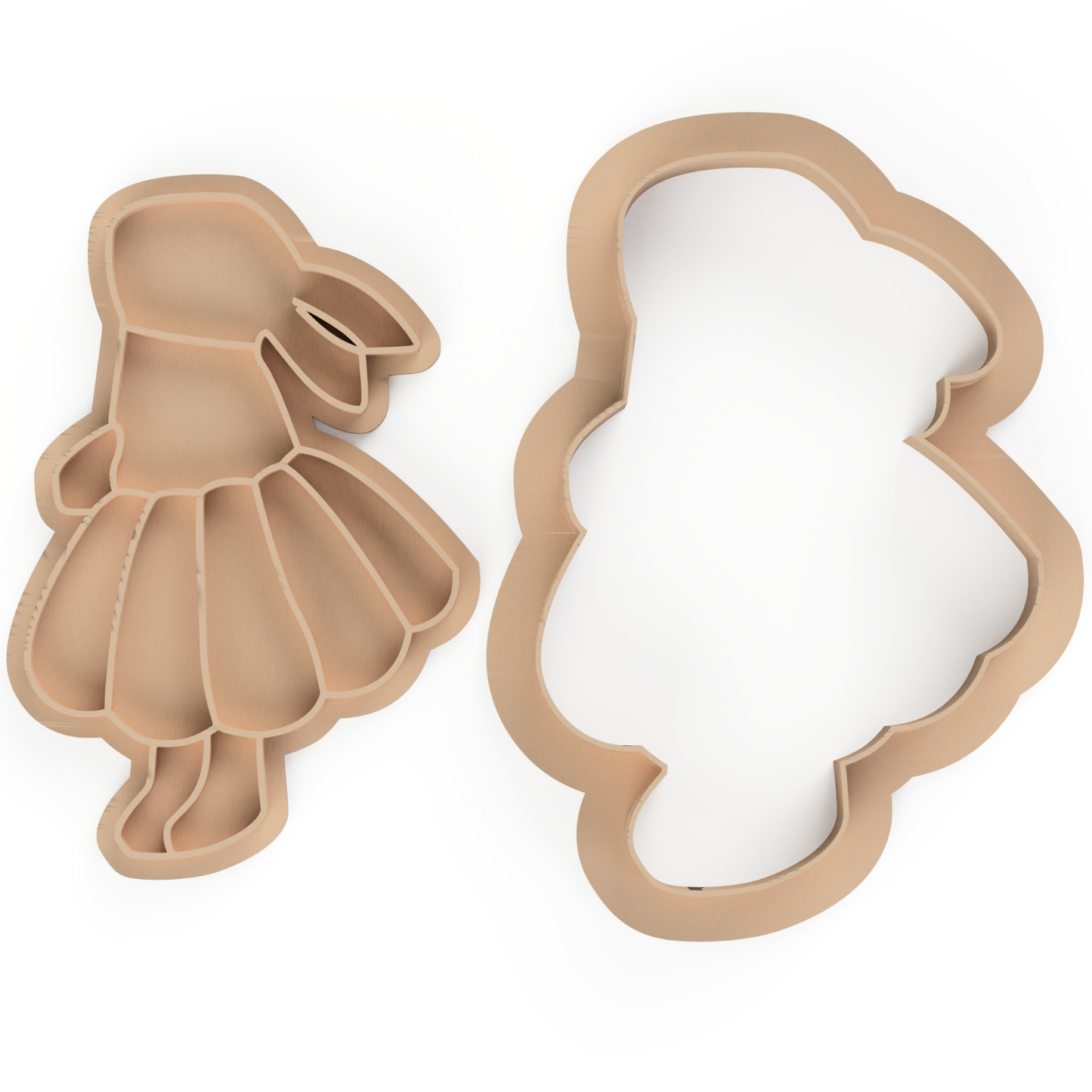 Mr. & Mrs. Easter Bunny Cookie Cutter and Embosser Stamp