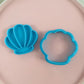 Mermaid Tail Set Clam Shell Cookie Cutter & Embosser Stamps Set Fantasy