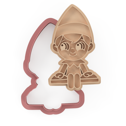 Elf Christmas Shelf Cookie Cutter and Embosser Stamp