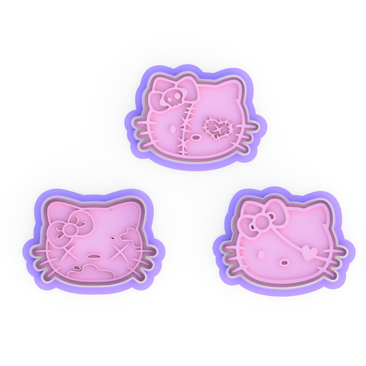 Halloween Hello Kitty Cookie Embosser Stamp and Cutter Set