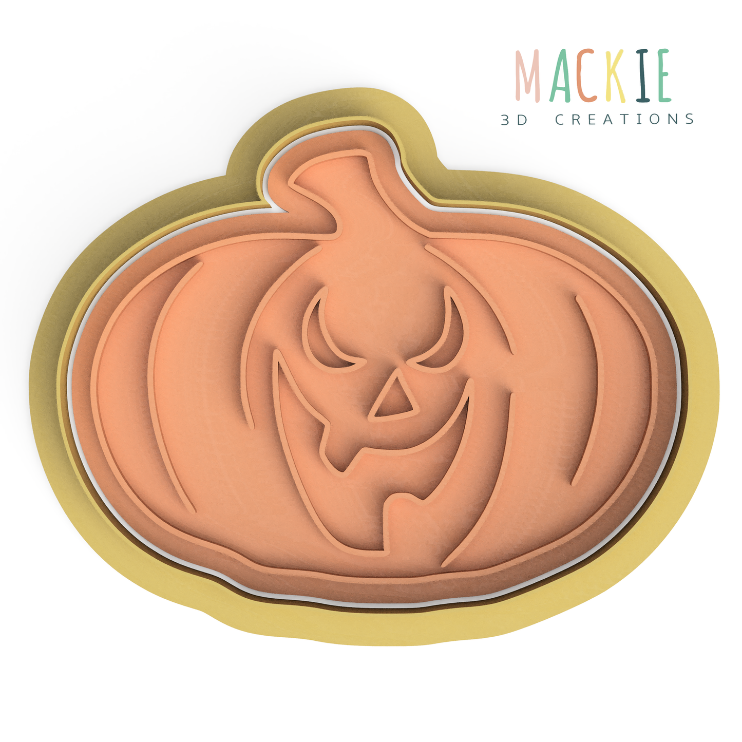 Spooky Pumpkin V1 Halloween Cookie Cutter & Embosser Stamps