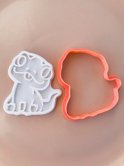 Frosty Adventure Cookie Cutter & Embosser Stamps Set - Animated Snow Theme  kids tv movie