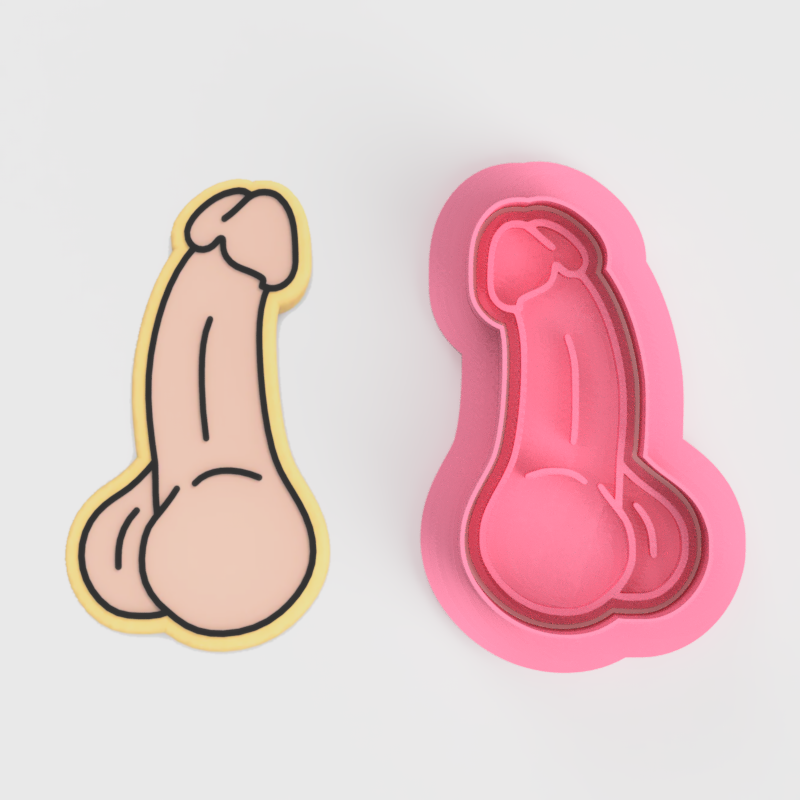 Adult Hens Night Penis Bachelorette Cookie Cutter and Stamp