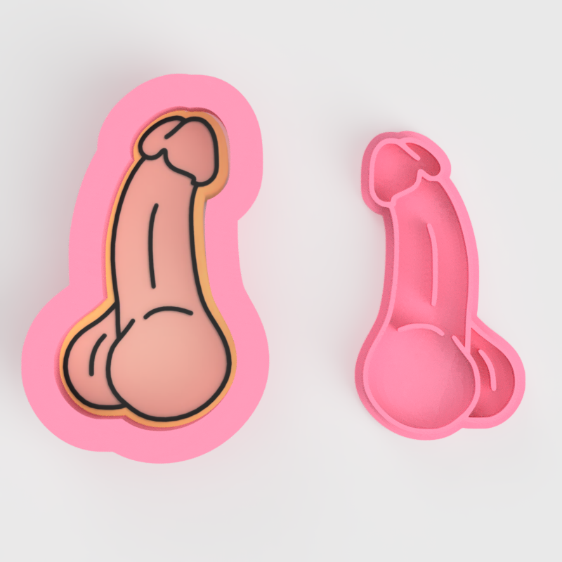 Adult Hens Night Penis Bachelorette Cookie Cutter and Stamp