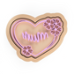 Mum Floral Heart Cookie Cutter & Stamp Mothers Day Flowers
