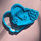 Mum Floral Heart Cookie Cutter & Stamp Mothers Day Flowers