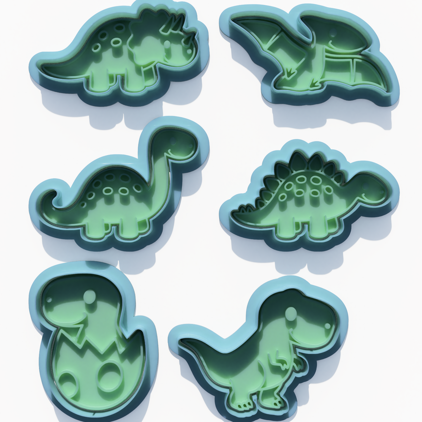 Dinosaurs Cookie Cutter & Stamp Embosser Set