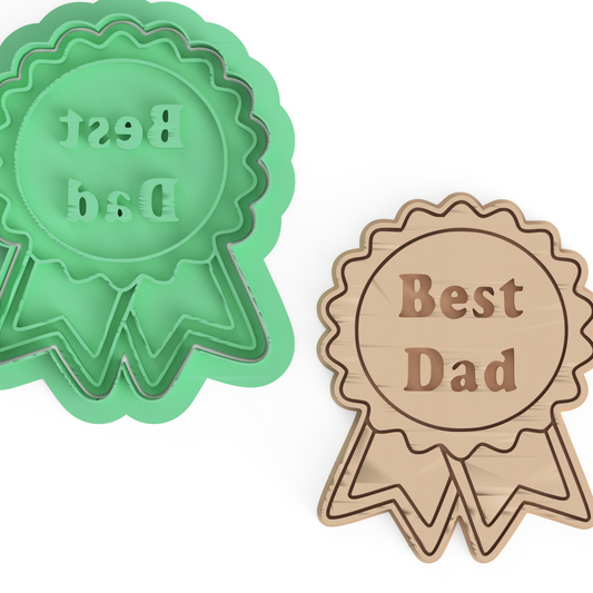 Best Dad V2 Cookie Cutter and Embosser Stamp Fathers Day