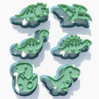 Dinosaurs Cookie Cutter & Stamp Embosser Set