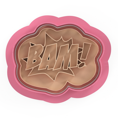 Sound Effect Cookie Cutters Stamp Embossers BAM! POW! ZAP! Superhero Pop Culture