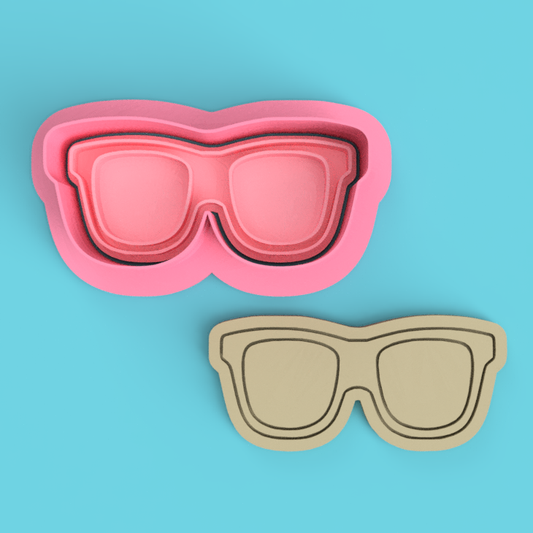 Sunglasses Cookie Cutter and Embosser Stamp Set Beach Pool Summer